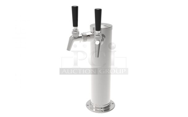 BRAND NEW IN BOX! Perlick 69526-2DA Stainless Steel Direct Draw Kegerator and Drip Tray. Stock Picture Used As Gallery