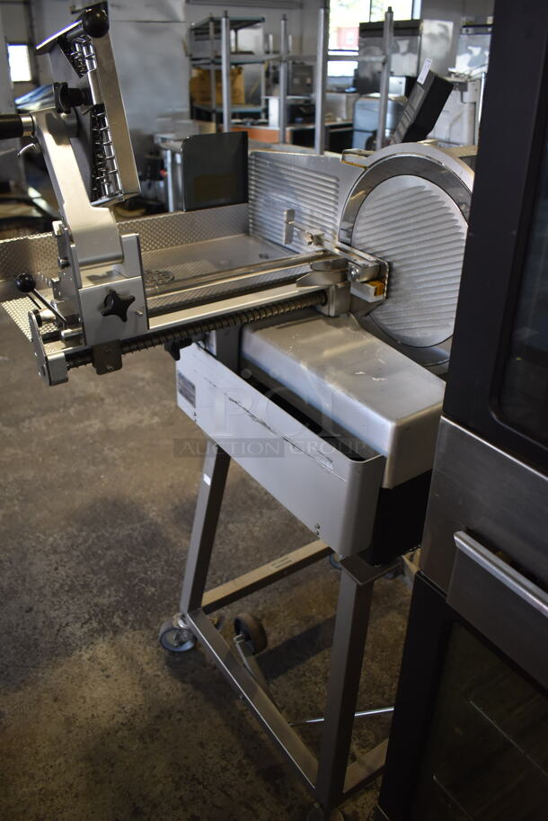 Bizerba A 404 US Stainless Steel Commercial Floor Style Meat Slicer Stacker. 120 Volts, 1 Phase. 37.5x25x57. Tested and Working! - Image 4 of 9