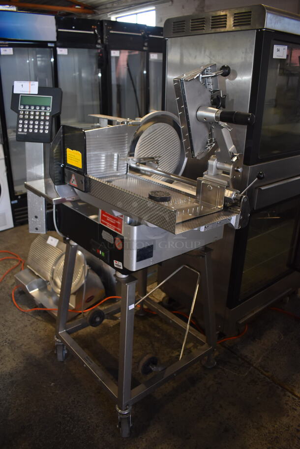 Bizerba A 404 US Stainless Steel Commercial Floor Style Meat Slicer Stacker. 120 Volts, 1 Phase. 37.5x25x57. Tested and Working! - Image 5 of 9