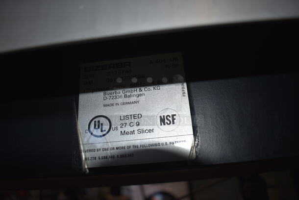 Bizerba A 404 US Stainless Steel Commercial Floor Style Meat Slicer Stacker. 120 Volts, 1 Phase. 37.5x25x57. Tested and Working! - Image 6 of 9