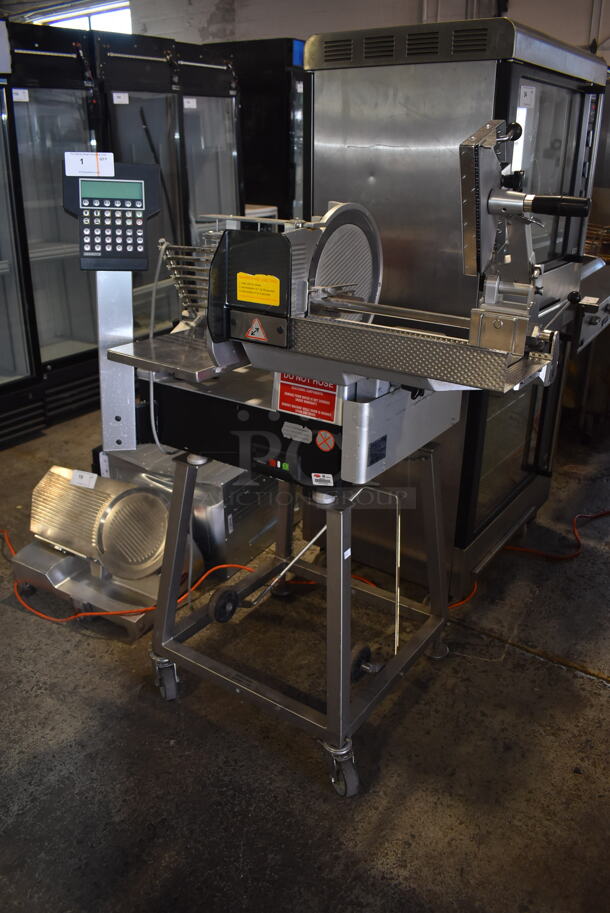 Bizerba A 404 US Stainless Steel Commercial Floor Style Meat Slicer Stacker. 120 Volts, 1 Phase. 37.5x25x57. Tested and Working! - Image 8 of 9