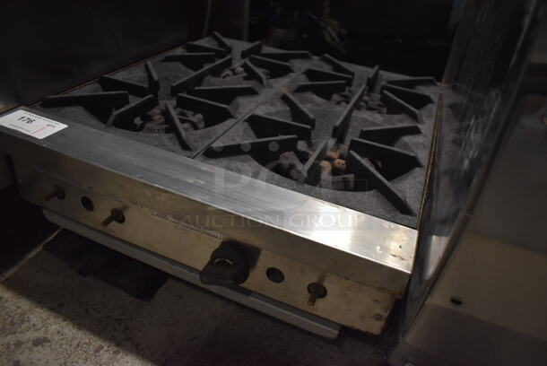 Rankin-Delux RDHP-424 Stainless Steel Commercial Countertop Natural Gas Powered 4 Burner Range. 20,000 BTU. 24x27x11 - Image 2 of 5