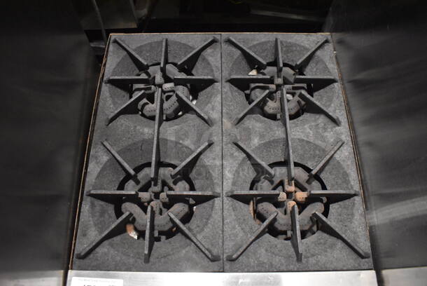 Rankin-Delux RDHP-424 Stainless Steel Commercial Countertop Natural Gas Powered 4 Burner Range. 20,000 BTU. 24x27x11 - Image 4 of 5