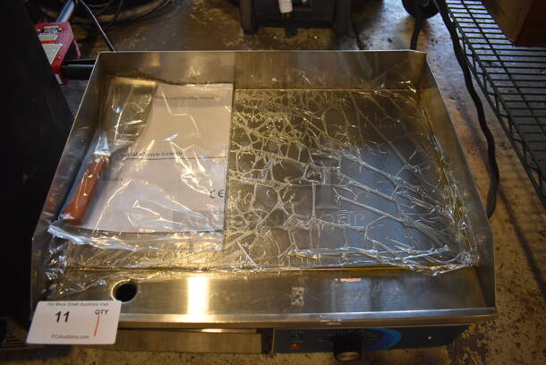 BRAND NEW SCRATCH AND DENT! 2022 Hoocoo CMEG-818 Stainless Steel Commercial Countertop Electric Powered Flat Top Griddle. 240 Volts. 22x18x10 - Image 3 of 9