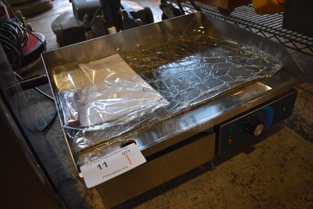 BRAND NEW SCRATCH AND DENT! 2022 Hoocoo CMEG-818 Stainless Steel Commercial Countertop Electric Powered Flat Top Griddle. 240 Volts. 22x18x10 - Image 4 of 9