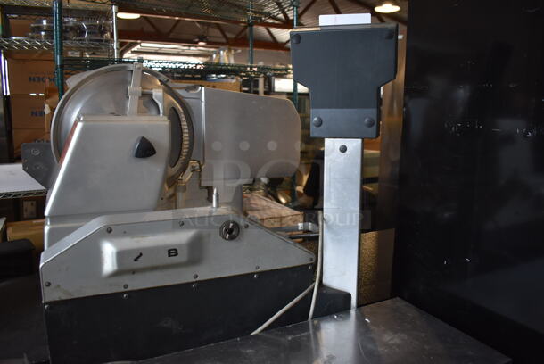 Bizerba A 404 US Stainless Steel Commercial Countertop Meat Slicer Stacker. 120 Volts, 1 Phase. Goes GREAT w/ Lot 47! 37.5x25x27. Tested and Working! - Image 6 of 6