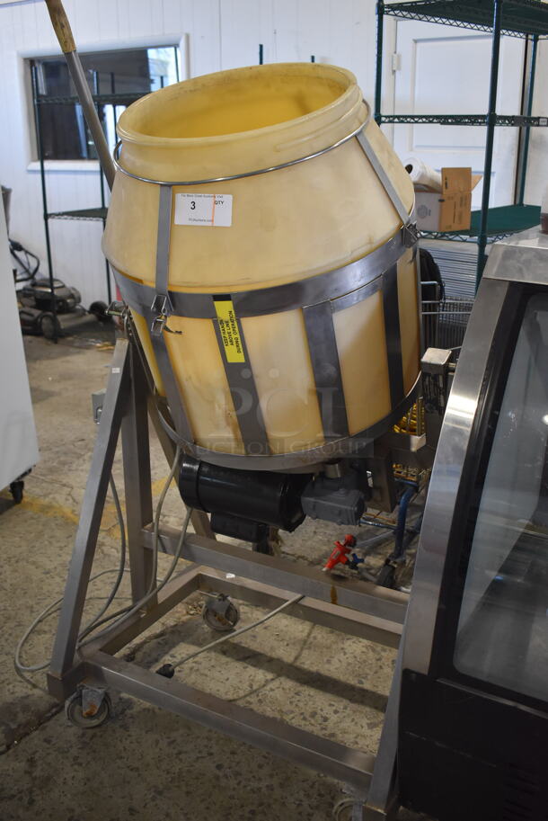 Stainless Steel Commercial Floor Style Chicken Breader on Commercial Casters. 115/230 Volts, 1 Phase. 35x33x67 - Image 3 of 6