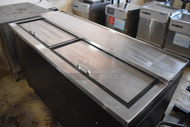 Continental CBC64 Stainless Steel Commercial Bottled Back Bar Cooler w/ 2 Sliding Lids on Commercial Casters. 115 Volts, 1 Phase. 64x28x38.5. Tested and Powers On But Does Not Get Cold - Image 4 of 7