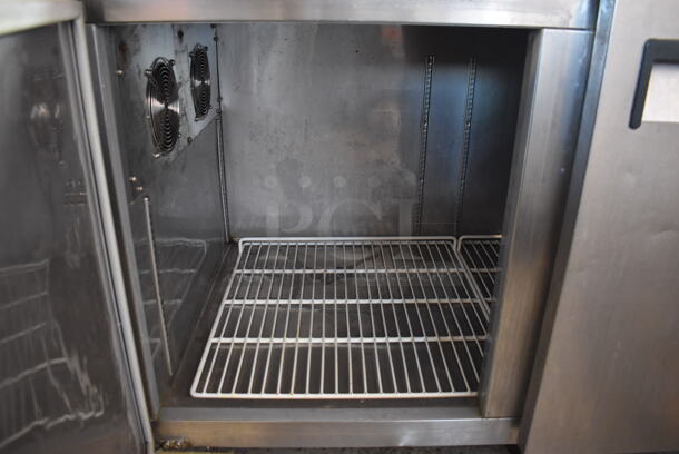 Kelvinator KCPT92.12 Stainless Steel Commercial Pizza Prep Table on Commercial Casters. 115 Volts, 1 Phase. 92x32x45. Tested and Powers On But Does Not Get Cold - Image 3 of 8