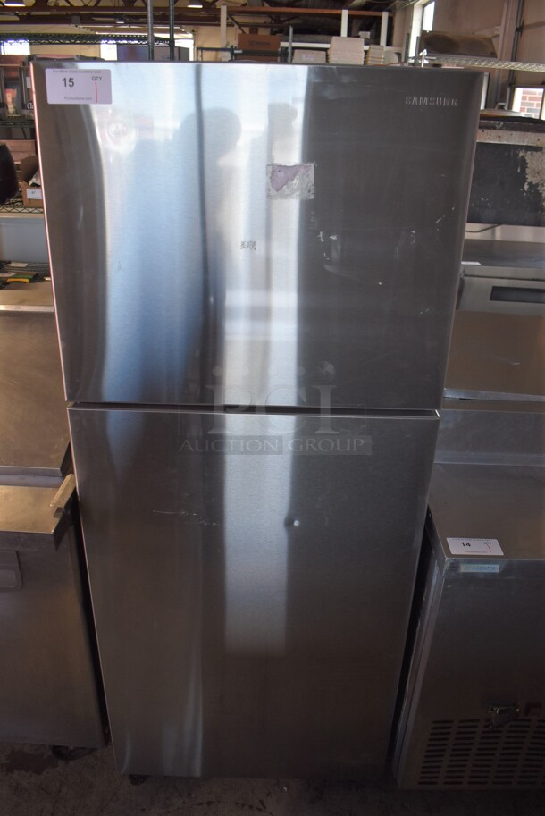 BRAND NEW SCRATCH AND DENT! Samsung RT16A6195SR Stainless Steel Cooler Freezer. 115 Volts, 1 Phase. 28x28x67. Tested and Working! - Image 1 of 8