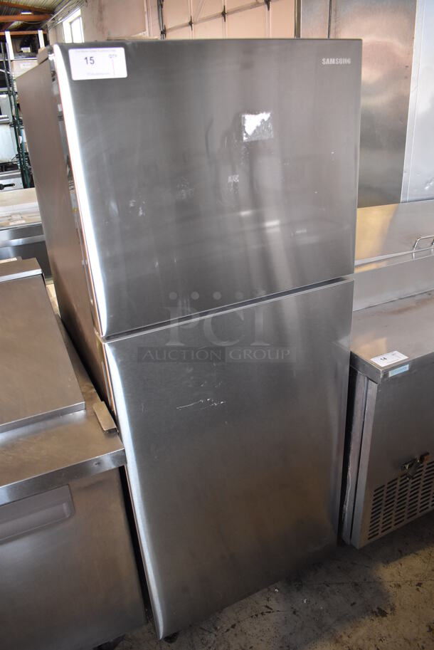 BRAND NEW SCRATCH AND DENT! Samsung RT16A6195SR Stainless Steel Cooler Freezer. 115 Volts, 1 Phase. 28x28x67. Tested and Working! - Image 2 of 8