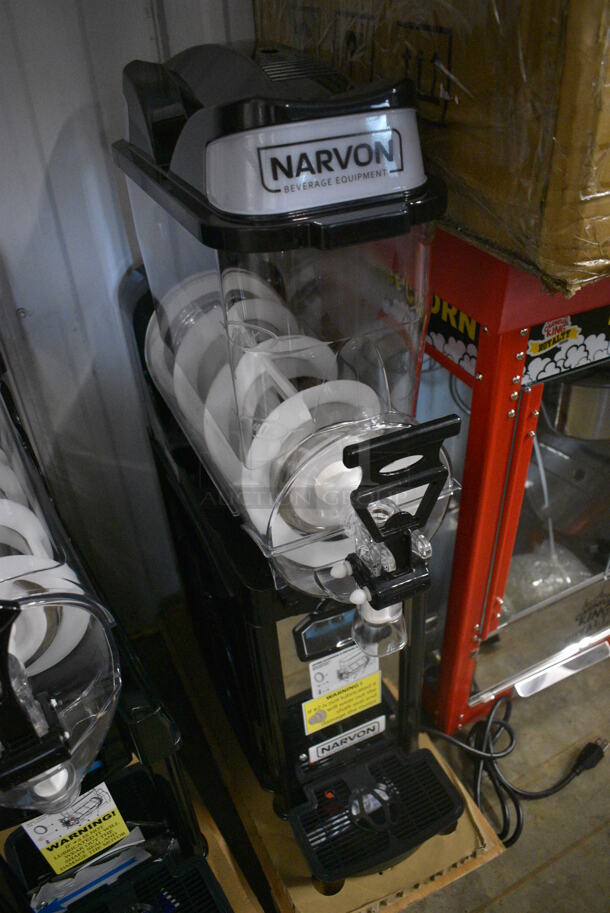 BRAND NEW IN BOX! Narvon Model OASIS 1-10 Metal Commercial Countertop Single Hopper Slushie Machine. Hopper Has 2.6 Gallon Capacity. 120 Volts, 1 Phase. 8x20x34. Tested and Working! - Image 2 of 8
