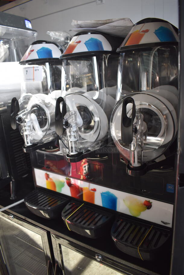 BRAND NEW SCRATCH AND DENT! Vollrath Commercial Countertop Triple Hopper Slushie Machine. 115 Volts, 1 Phase. 23x18x28. Tested and Working! - Image 3 of 4