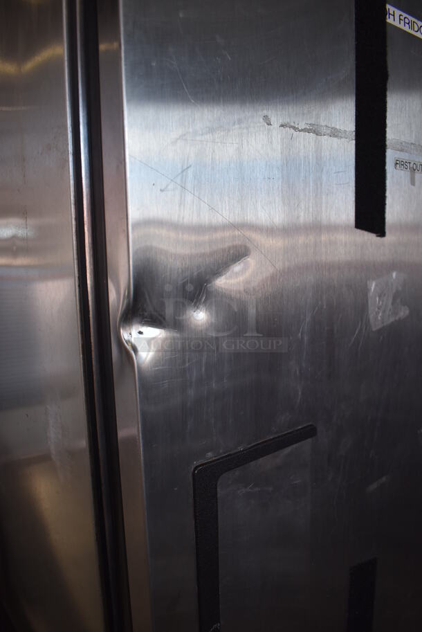 2010 True TG1R-1S ENERGY STAR Stainless Steel Commercial Single Door Reach In Cooler w/ Poly Coated Racks on Commercial Casters. 115 Volts, 1 Phase. 29x35x83. Tested and Working! - Image 3 of 6