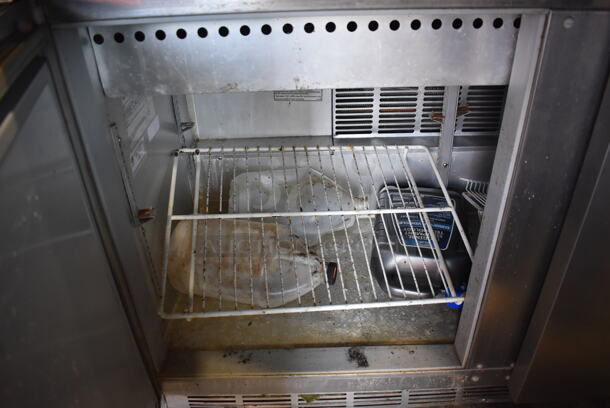 Beverage Air SPE48-18M Stainless Steel Commercial Sandwich Salad Prep Table Bain Marie Mega Top on Commercial Casters. 115 Volts, 1 Phase. 48x34x46. Tested and Powers On But Does Not Get Cold - Image 6 of 7