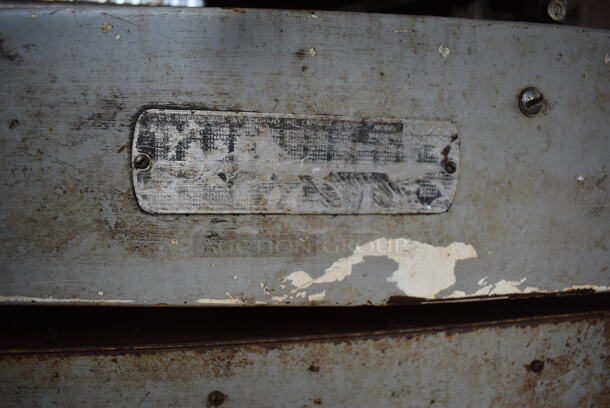 150/D Metal Commercial Floor Style Meat Slicer Stacker. 115 Volts, 1 Phase. 53x33x58. Tested and Powers On But Parts Do Not Move - Image 3 of 10