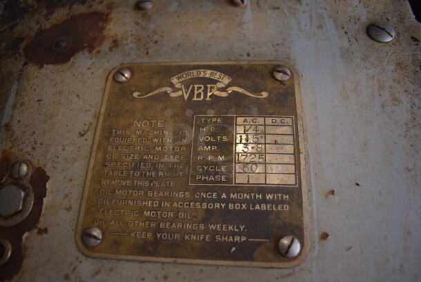 150/D Metal Commercial Floor Style Meat Slicer Stacker. 115 Volts, 1 Phase. 53x33x58. Tested and Powers On But Parts Do Not Move - Image 4 of 10