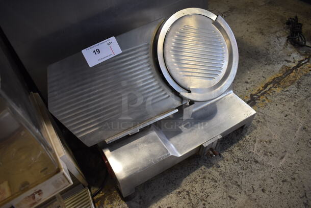 Fleetwood 412 Stainless Steel Commercial Countertop Meat Slicer. 115 Volts, 1 Phase. 25x16x16. Cannot Test - Unit Needs New Power Cord - Image 3 of 7