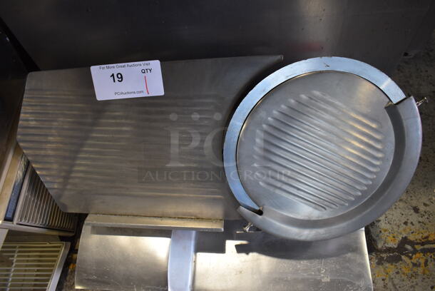 Fleetwood 412 Stainless Steel Commercial Countertop Meat Slicer. 115 Volts, 1 Phase. 25x16x16. Cannot Test - Unit Needs New Power Cord - Image 4 of 7