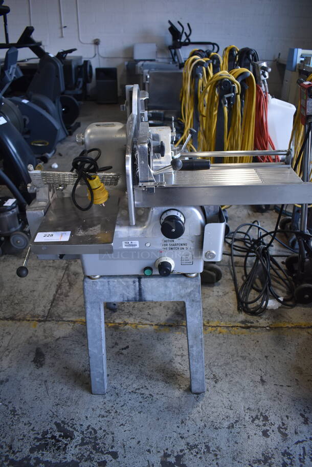 Bizerba Metal Commercial Countertop Meat Slicer Stacker on Metal Stand. 208 Volts, 1 Phase. 38x26x46 - Image 2 of 7