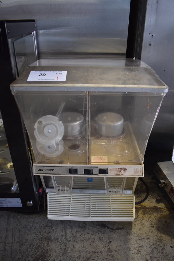 Jetspray Metal Commercial Countertop Refrigerated Beverage Machine. 16x17x24. Tested and Working!