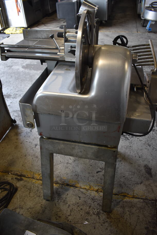 Bizerba Metal Commercial Countertop Meat Slicer Stacker on Metal Stand. 208 Volts, 1 Phase. 38x26x46 - Image 6 of 7