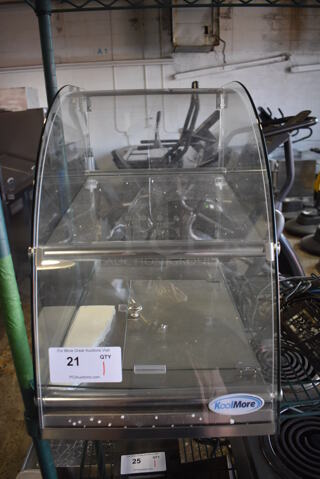 BRAND NEW SCRATCH AND DENT! KoolMore Stainless Steel Commercial Countertop Dry Display Case Merchandiser. 14x24x20