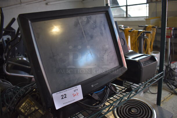 First Data 15" POS Monitor w/ Posiflex PP8000 Receipt Printer  - Image 2 of 5