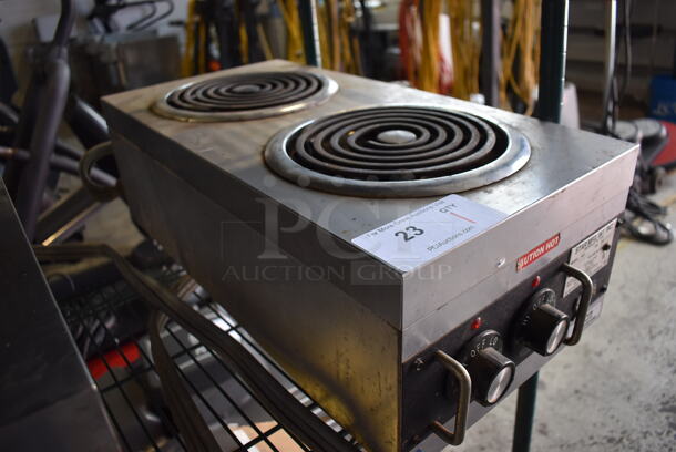 Star 502 Stainless Steel Commercial Countertop Electric Powered 2 Burner Range. 208/240 Volts, 1 Phase. 12x24x7.5 - Image 5 of 6