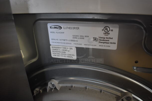 BRAND NEW SCRATCH AND DENT! KoolMore FLD-5CWHP Metal Front Load Dryer. 120/240 Volts, 1 Phase.  - Image 6 of 6