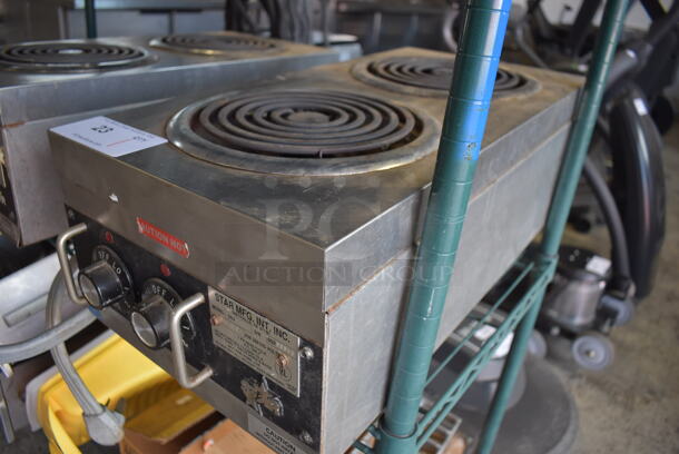 Star 502 Stainless Steel Commercial Countertop Electric Powered 2 Burner Range. 208/240 Volts, 1 Phase. 12x24x7.5 - Image 6 of 6