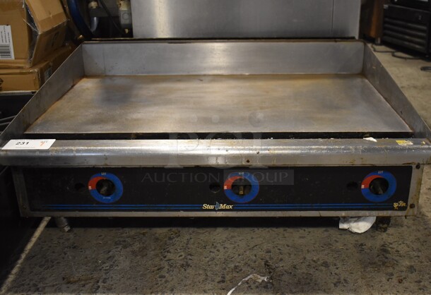 Star Max Stainless Steel Commercial Countertop Natural Gas Powered Flat Top Griddle. 36x30x12 - Image 1 of 5