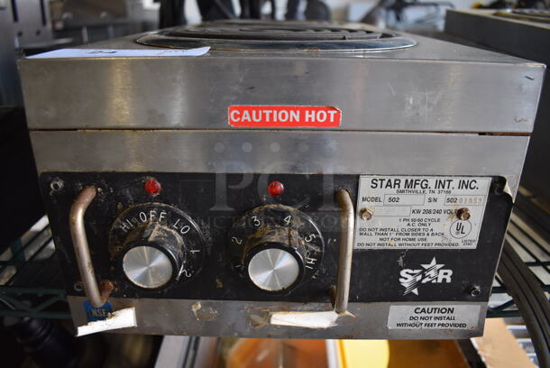 Star 502 Stainless Steel Commercial Countertop Electric Powered 2 Burner Range. 208/240 Volts, 1 Phase. 12x24x7.5 - Image 2 of 6