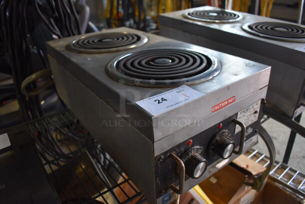 Star 502 Stainless Steel Commercial Countertop Electric Powered 2 Burner Range. 208/240 Volts, 1 Phase. 12x24x7.5 - Image 5 of 6