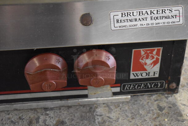 Wolf Regency Stainless Steel Commercial Countertop Natural Gas Powered 4 Burner Range. 24x32x10 - Image 2 of 6