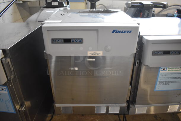 2020 Follett FZR5P-0R-00-00 Stainless Steel Commercial Single Door Undercounter Performance Plus Freezer. 115 Volts, 1 Phase. 24x27x35. Tested and Working!