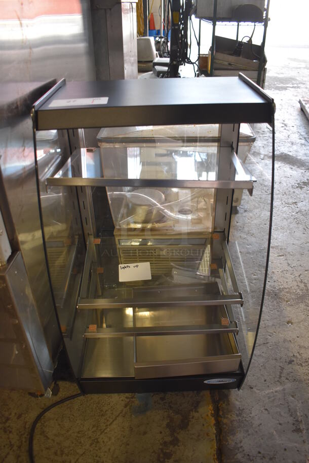 BRAND NEW SCRATCH AND DENT! KoolMore DC-3CB Metal Commercial Countertop Dry Open Display Case Merchandiser. 110-120 Volts, 1 Phase. 16x15x28.5.