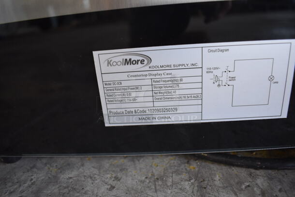 BRAND NEW SCRATCH AND DENT! KoolMore DC-3CB Metal Commercial Countertop Dry Open Display Case Merchandiser. 110-120 Volts, 1 Phase. 16x15x28.5. - Image 3 of 5