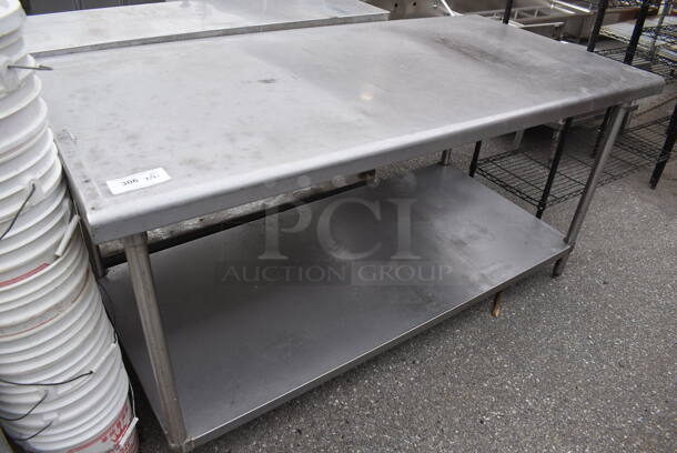 Stainless Steel Table w/ Under Shelf. 72x35x36