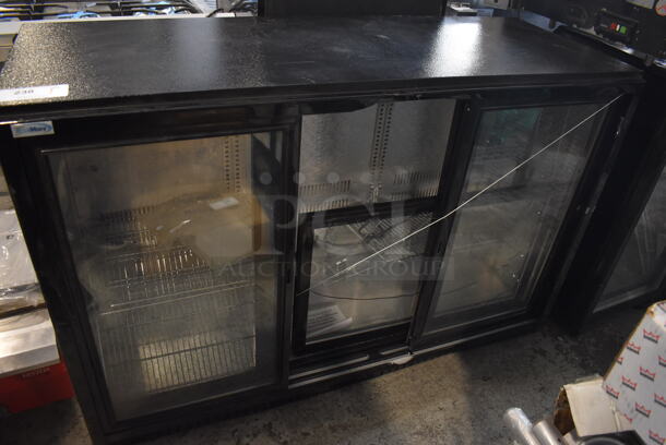 BRAND NEW SCRATCH AND DENT! KoolMore BC-3DSL-BK Metal Commercial Undercounter 3 Door Back Bar Cooler Merchandiser. 115 Volts, 1 Phase. 54x20x36. Cannot Test Due To Missing Power Cord