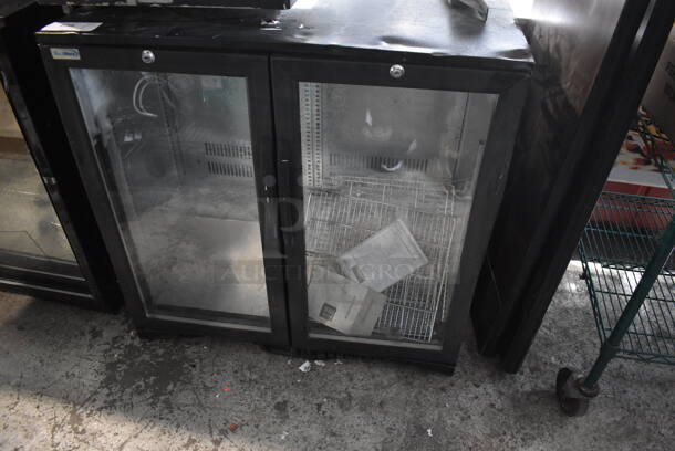 BRAND NEW SCRATCH AND DENT! KoolMore BC-2DSL-BK Metal Commercial Undercounter 2 Door Back Bar Cooler Merchandiser. Doors Are Dented Shut. 115 Volts, 1 Phase. 36x20x35. Tested and Working! - Image 2 of 5