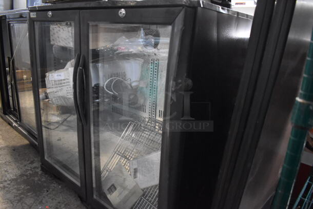 BRAND NEW SCRATCH AND DENT! KoolMore BC-2DSL-BK Metal Commercial Undercounter 2 Door Back Bar Cooler Merchandiser. Doors Are Dented Shut. 115 Volts, 1 Phase. 36x20x35. Tested and Working! - Image 3 of 5