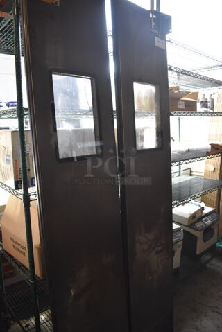 2 Metal Swinging Kitchen Doors. 17x2x82. 2 Times Your Bid!
