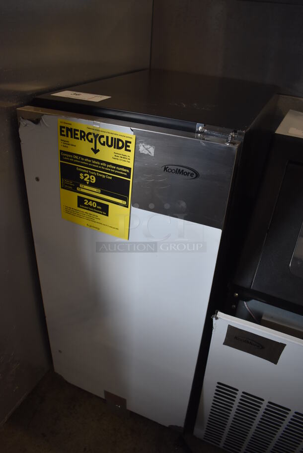 BRAND NEW SCRATCH AND DENT! KoolMore KM-BIR3C-SS Stainless Steel Commercial Single Door Cooler. 115 Volts, 1 Phase. 15x23x34. Tested and Working! - Image 2 of 6