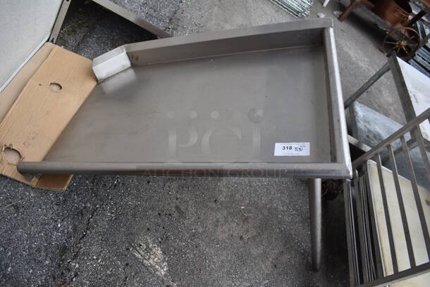 Stainless Steel Commercial Right Side Clean Side Dishwasher Table. 42x29x40