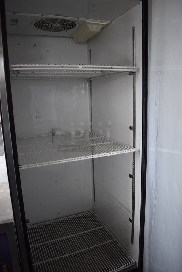 2012 True TG1R-1S ENERGY STAR Stainless Steel Commercial Single Door Reach In Cooler w/ Poly Coated Racks on Commercial Casters. 115 Volts, 1 Phase. 29x35x83. Tested and Working! - Image 4 of 6