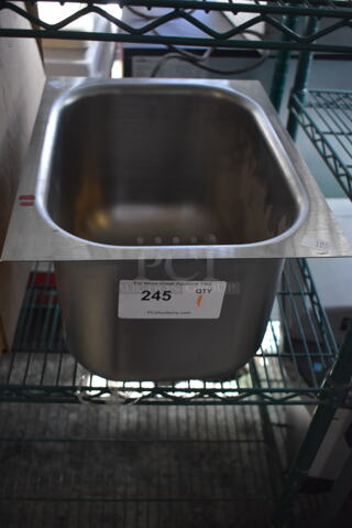 Stainless Steel Single Bay Drop In Bin. 12x16x10