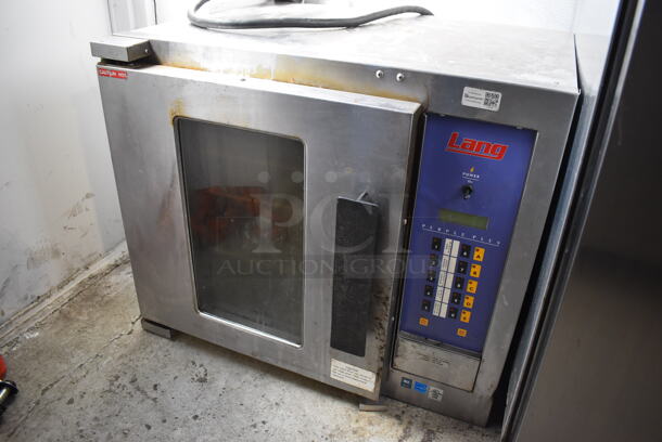 Lang Stainless Steel Commercial Electric Powered Half Size Convection Oven w/ View Through Door and Metal Oven Racks. 250 Volts, 1 Phase. 30x26x26 - Image 2 of 6