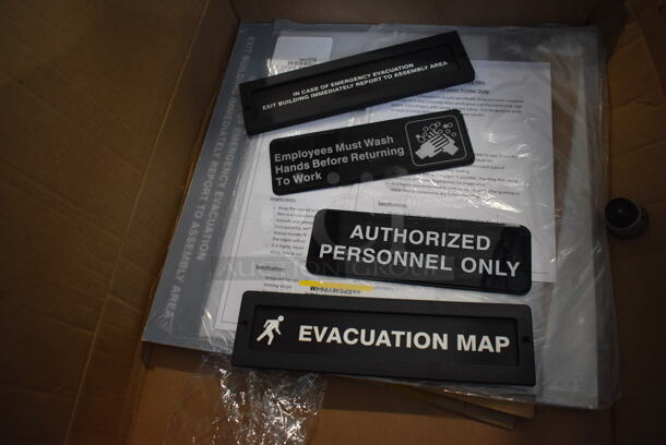 ALL ONE MONEY! Lot of Various Items Including Exit Sign, Women Sign  - Image 4 of 4