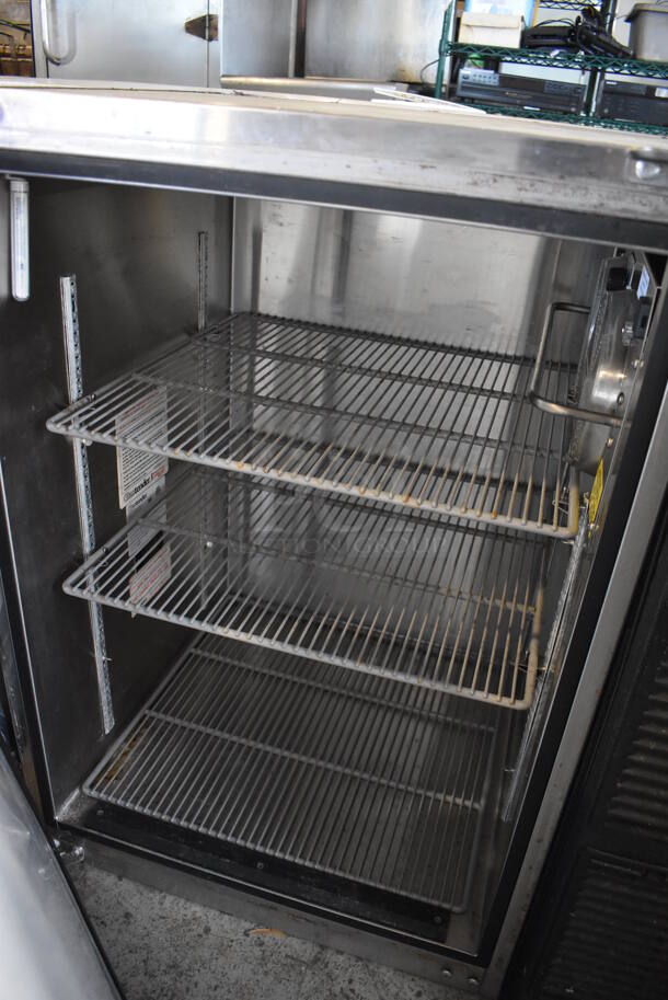 Glastender BB36-R1-BN(L) Stainless Steel Commercial Single Door Undercounter Cooler. 120 Volts, 1 Phase. 37x24x35. Tested and Working! - Image 4 of 5